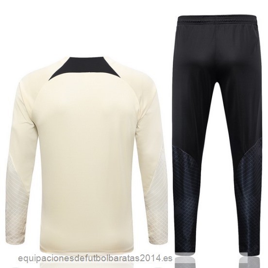 Nuevo Conjunto Completo Sudadera Entrenamiento Niños Paris Saint Germain 23/24 Amarillo Negro Baratas